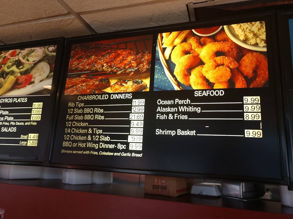 Menu at King Gyros restaurant, Fort Wayne, 302 W Jefferson Blvd