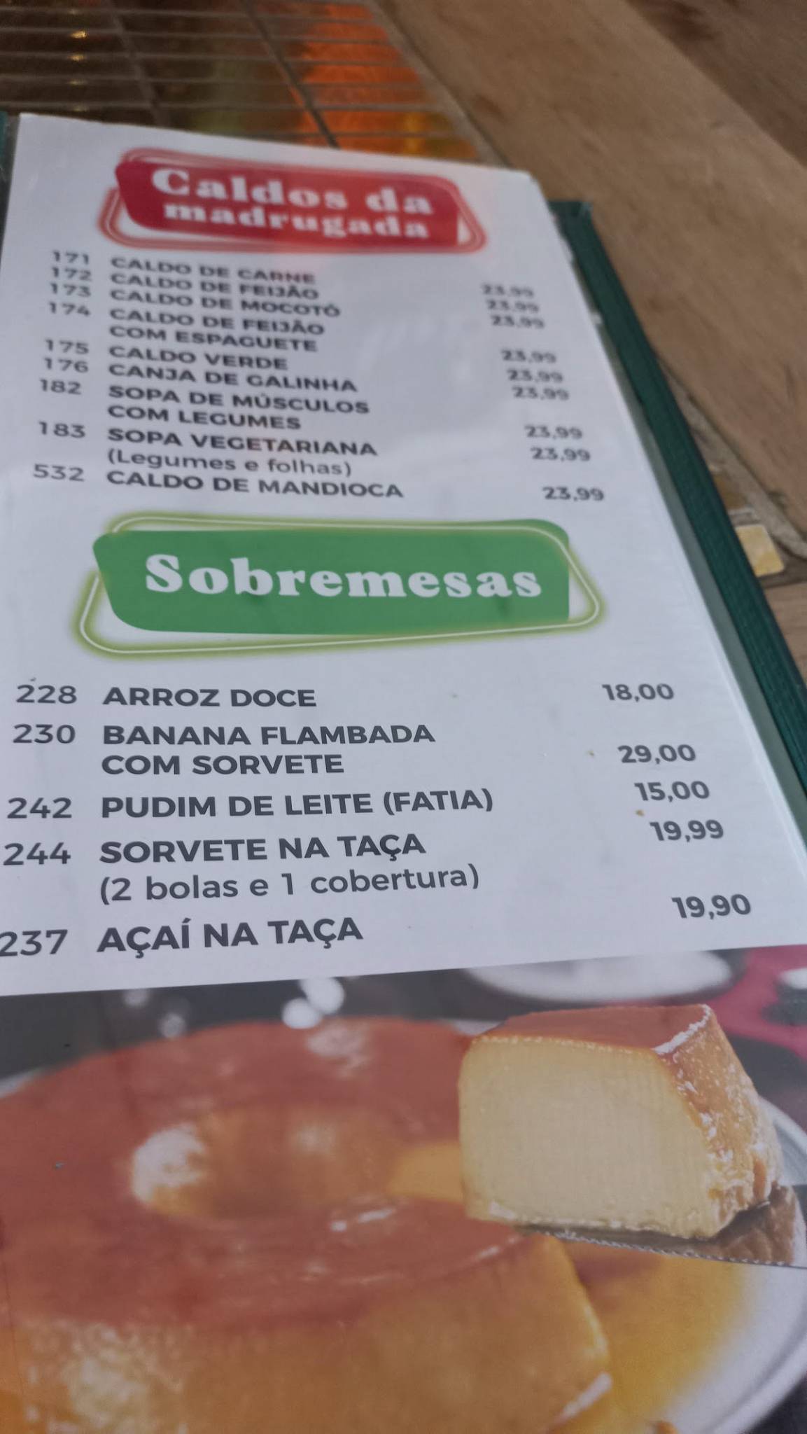Frango Com Tudo cardápio