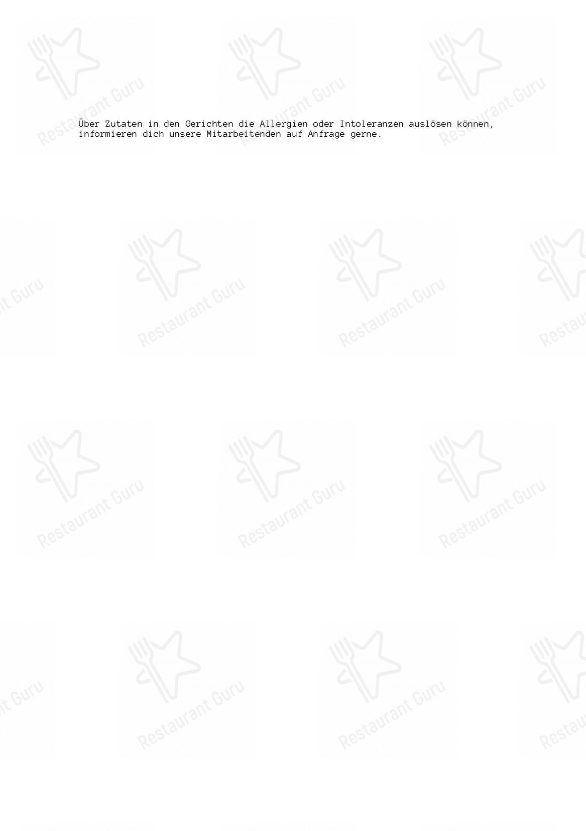 Menu di FREIBANK Speis & Trank - Menu