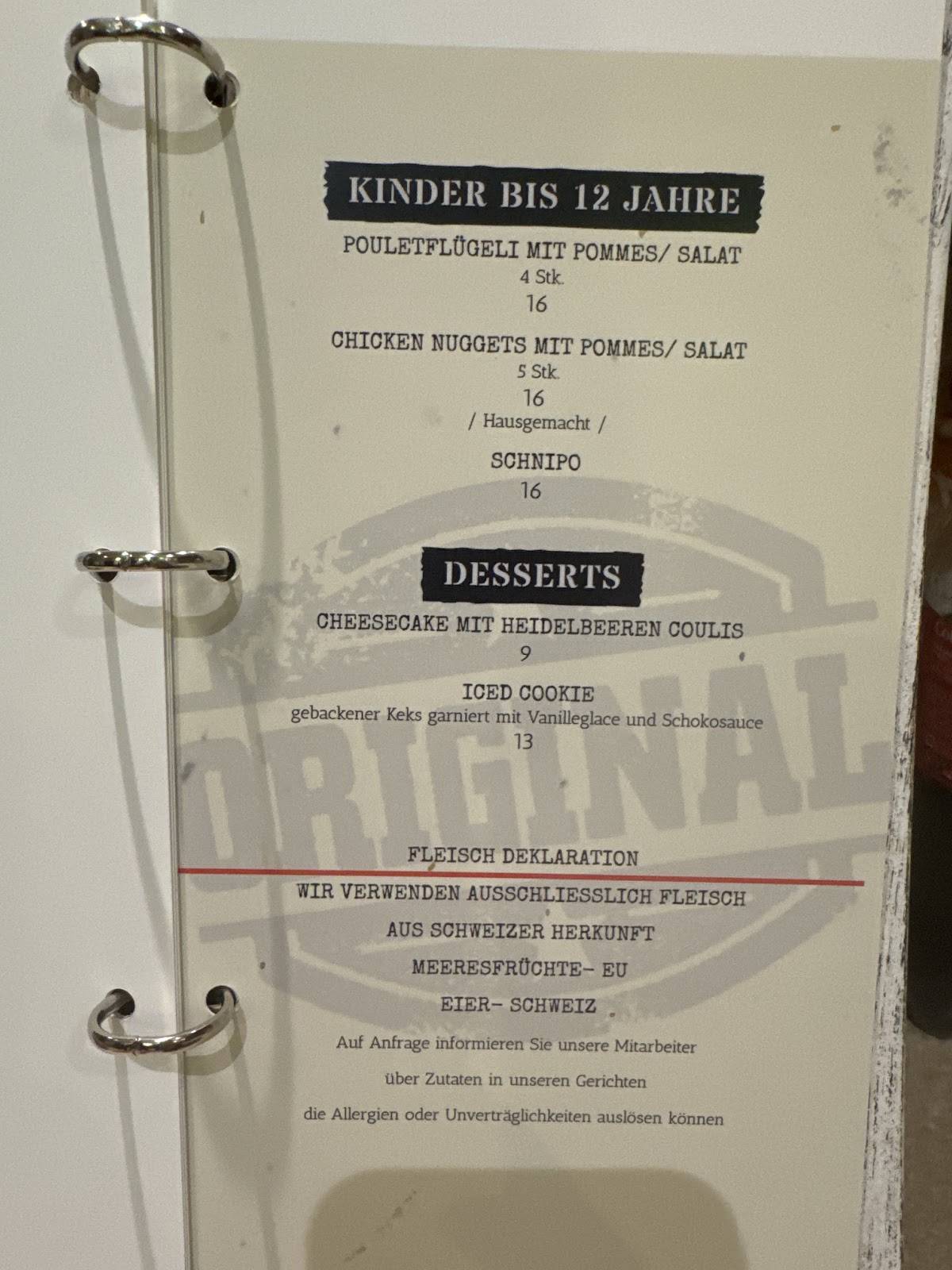 Menu di Frontera Restaurant 