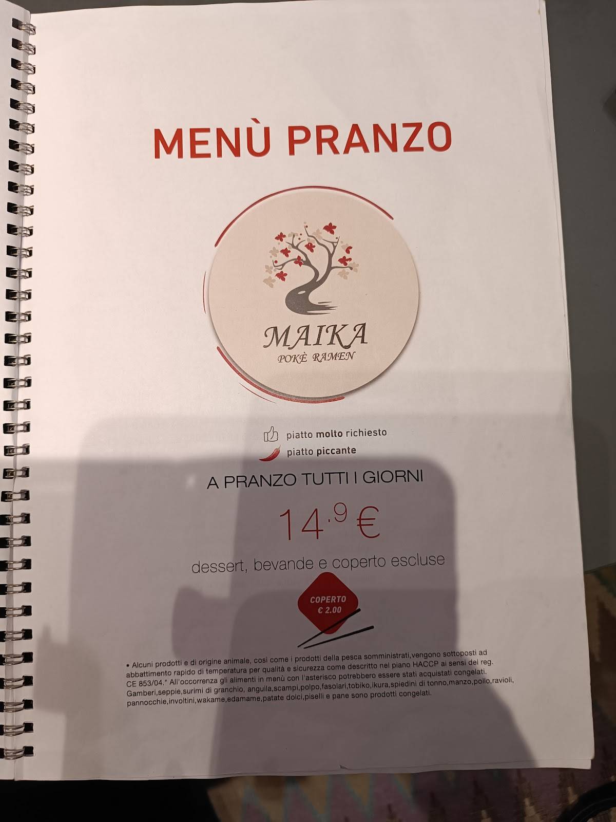 Menu di Ristorante Fujiyama 