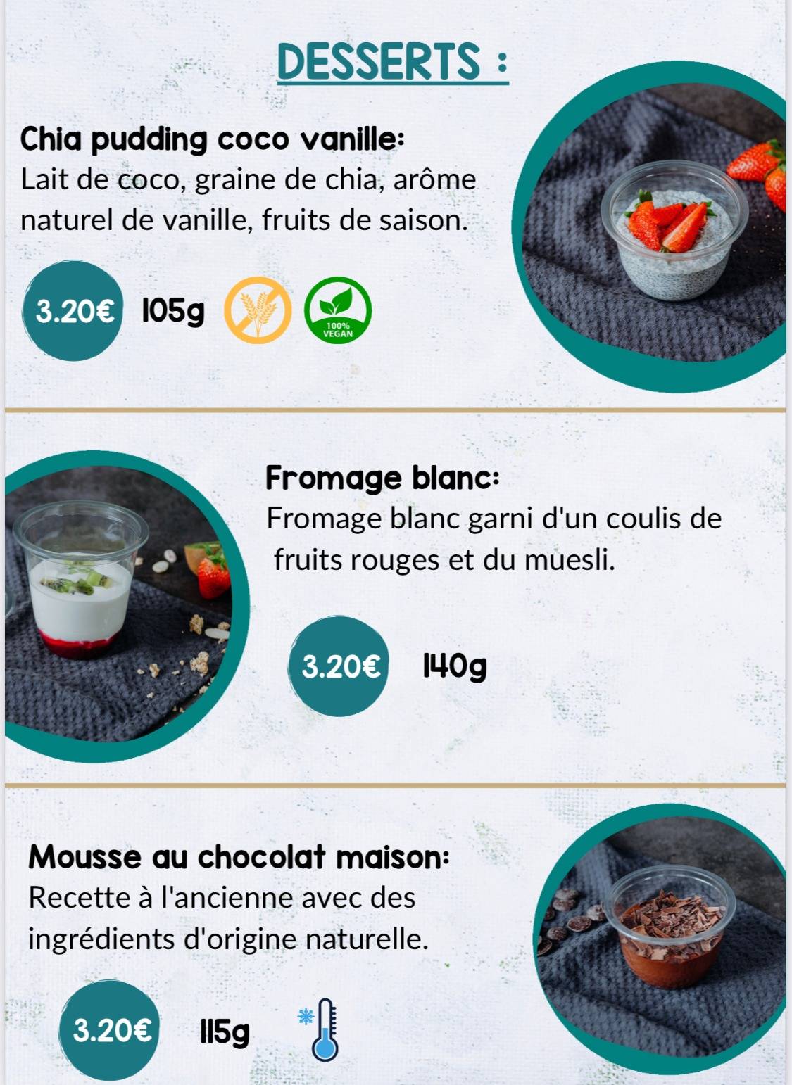 Menu de GARDEN FOOD ROUBAIX