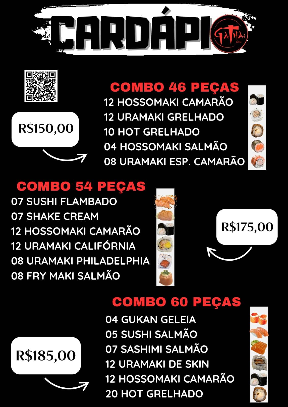 GATHAI SUSHI cardápio