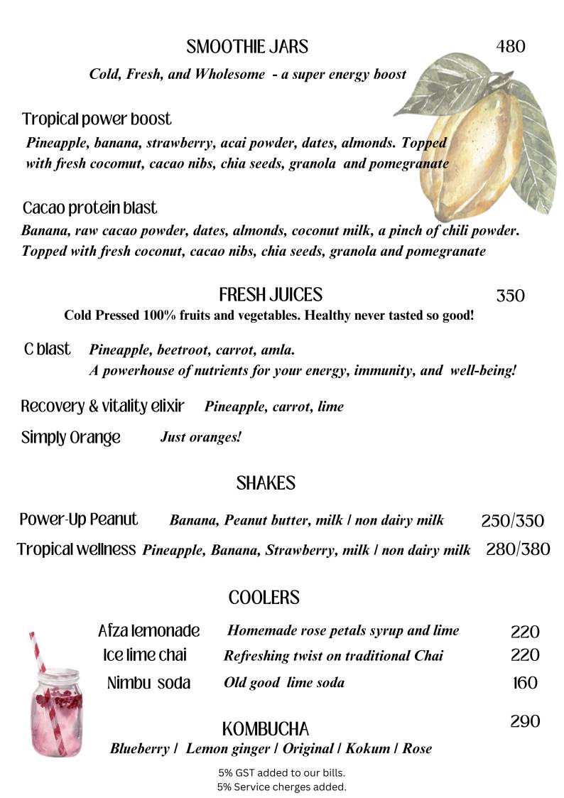 GOAJARS menu