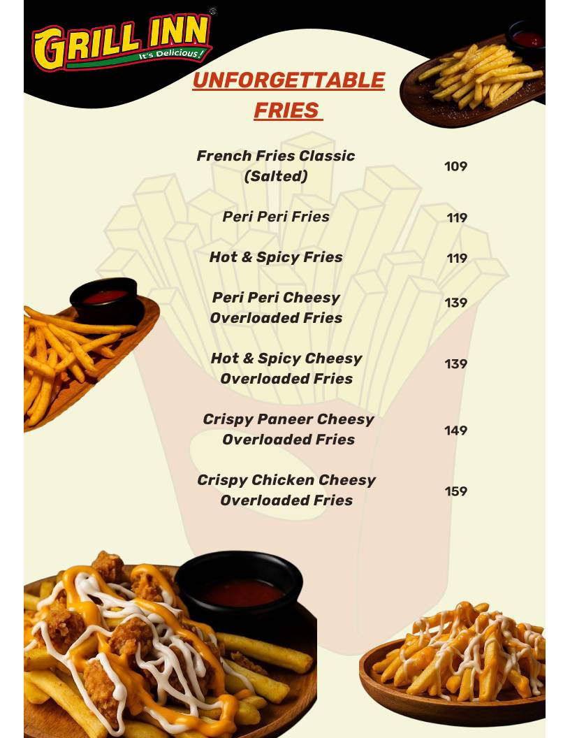 GRILL INN menu
