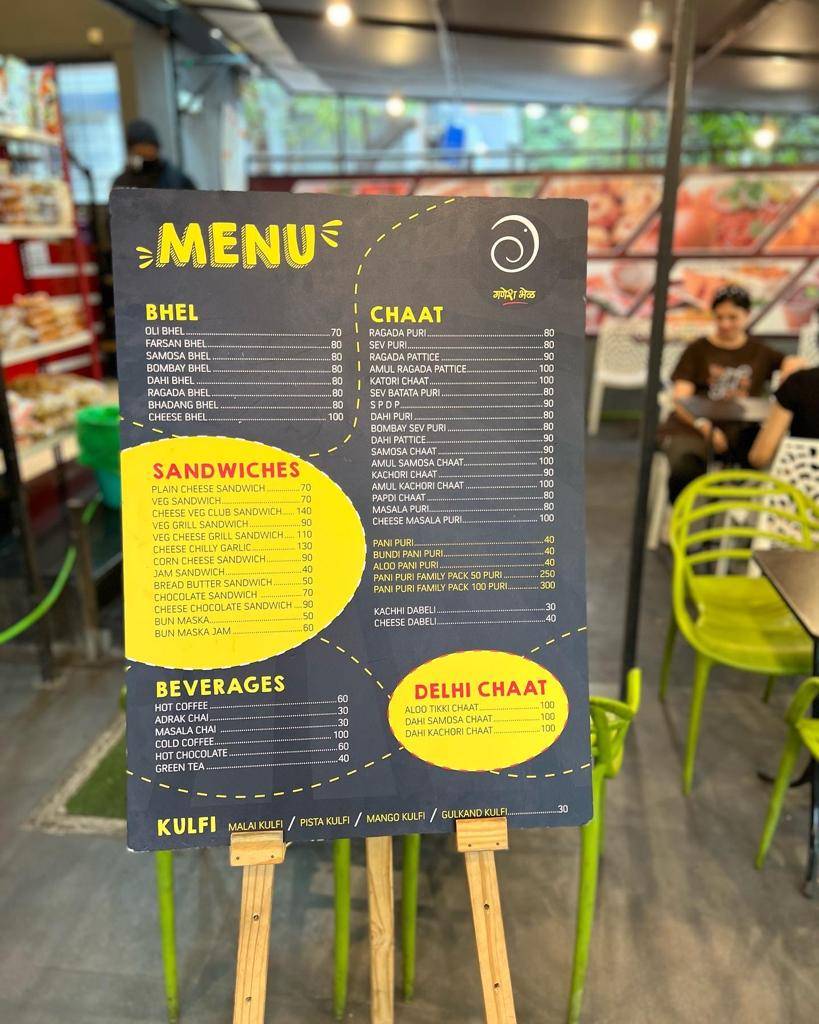Ganesh Bhel - Aundh Catering Snacks Chaat Meals menu