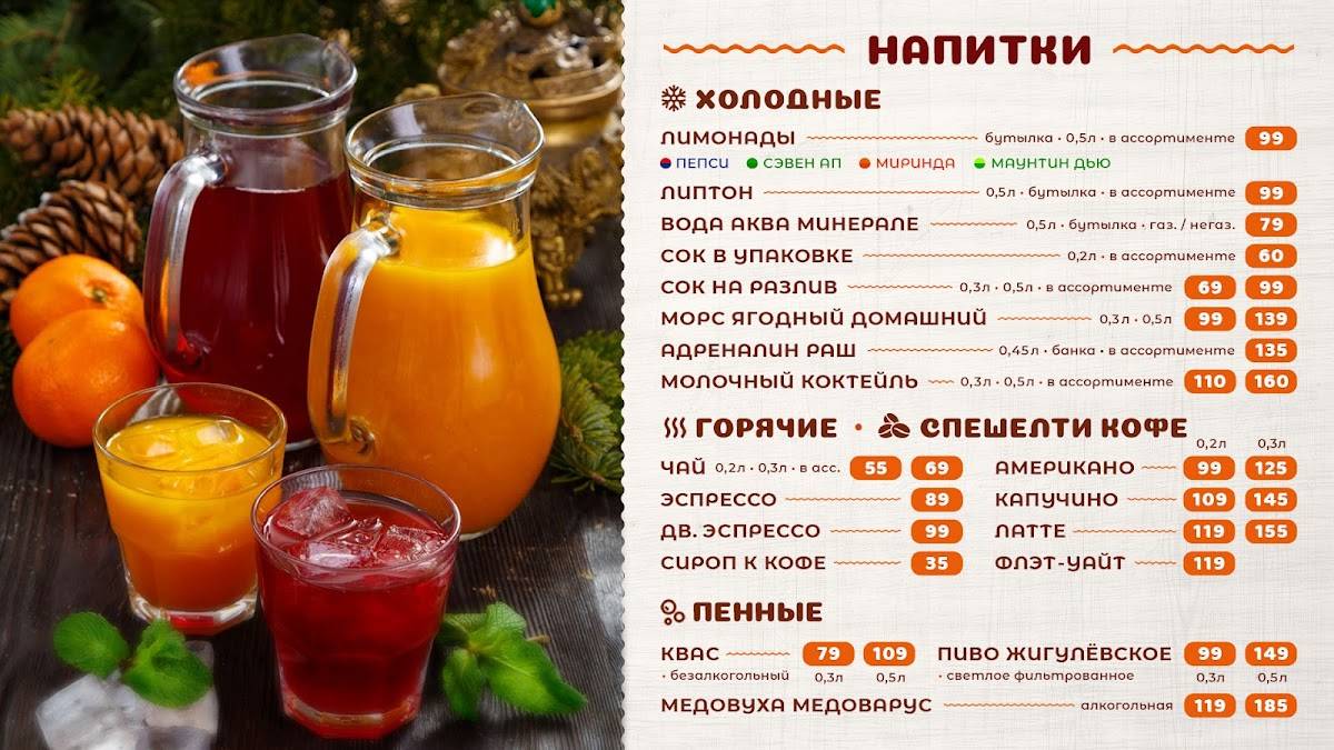 Меню кафе Блинная на Соборной, Гатчина, Соборная улица