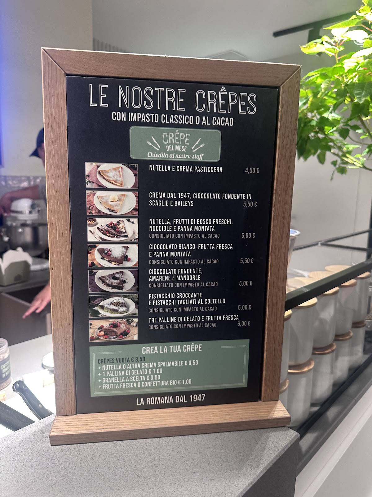 Menu di Gelateria La Romana dal 1947 