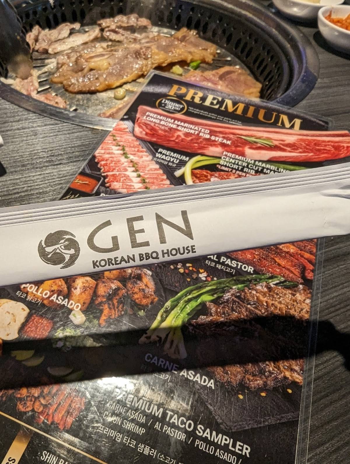Carta de Gen Korean BBQ House, Arlington