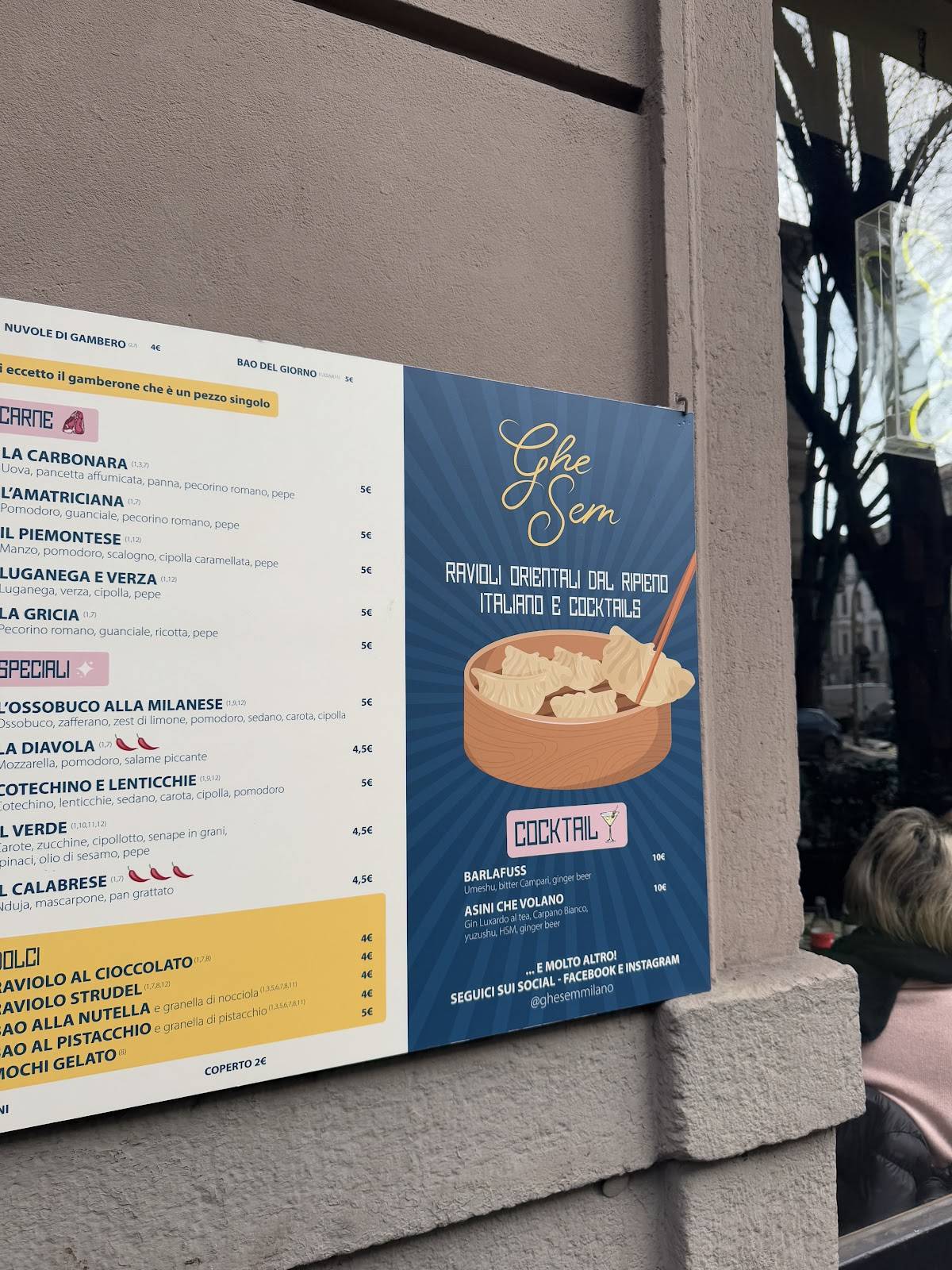 Menu di Ghe Sem Monti 