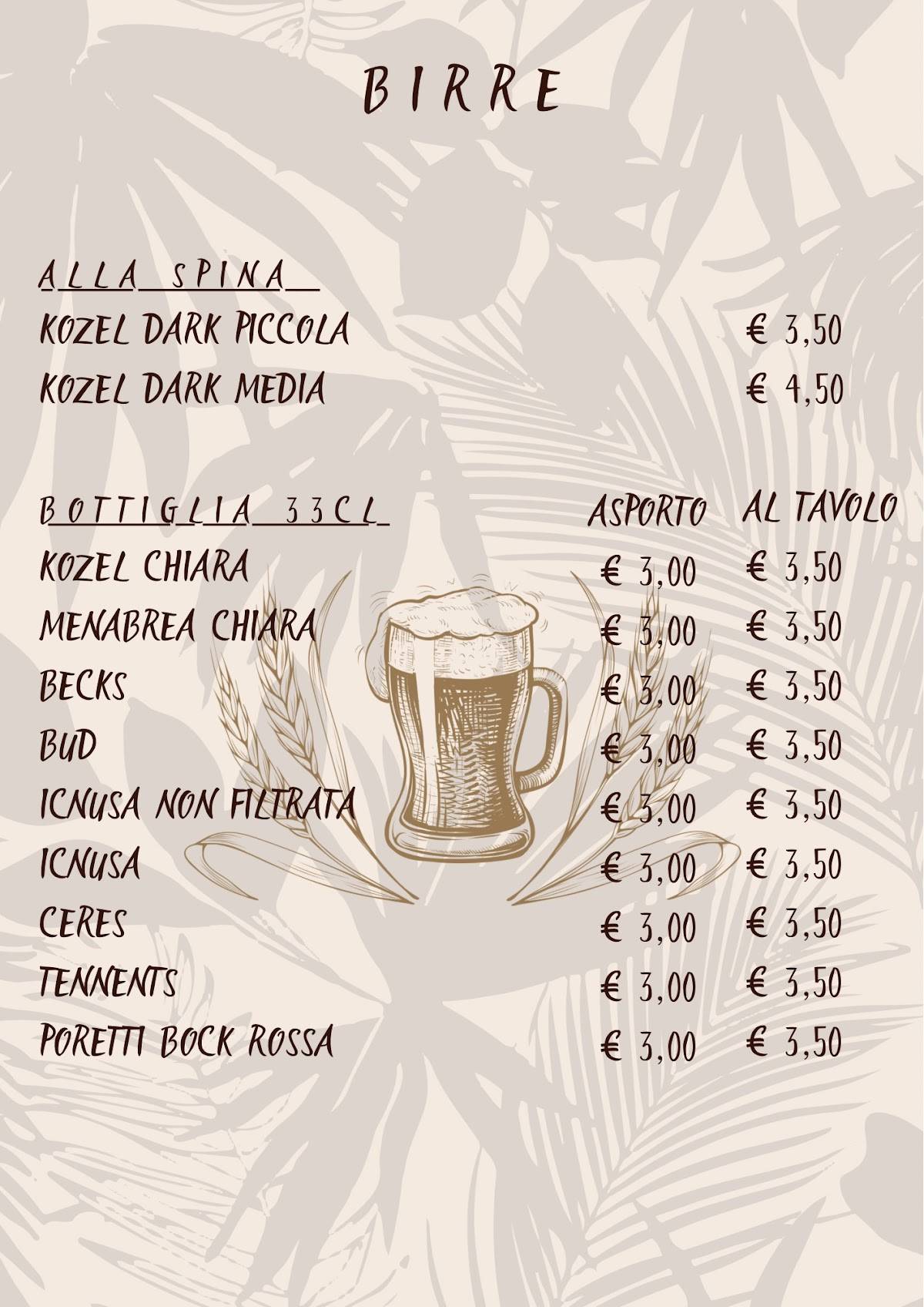 Menu di Mistral Café Giaveno 