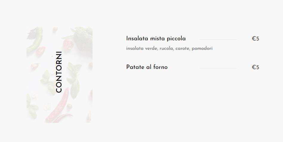 Menu di Giù A Sud -green Bistrot- 