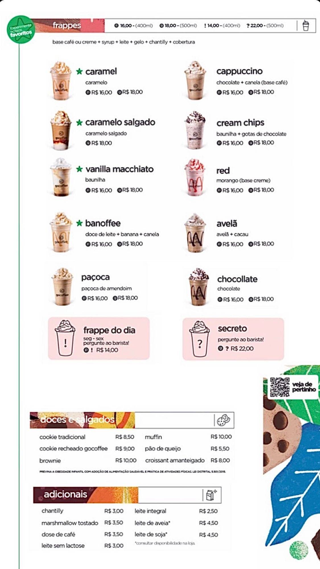 Cafeteria Go Coffee Boqueirão Santos cardápio