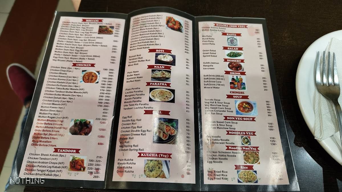 Goa Garden Restaurant menu