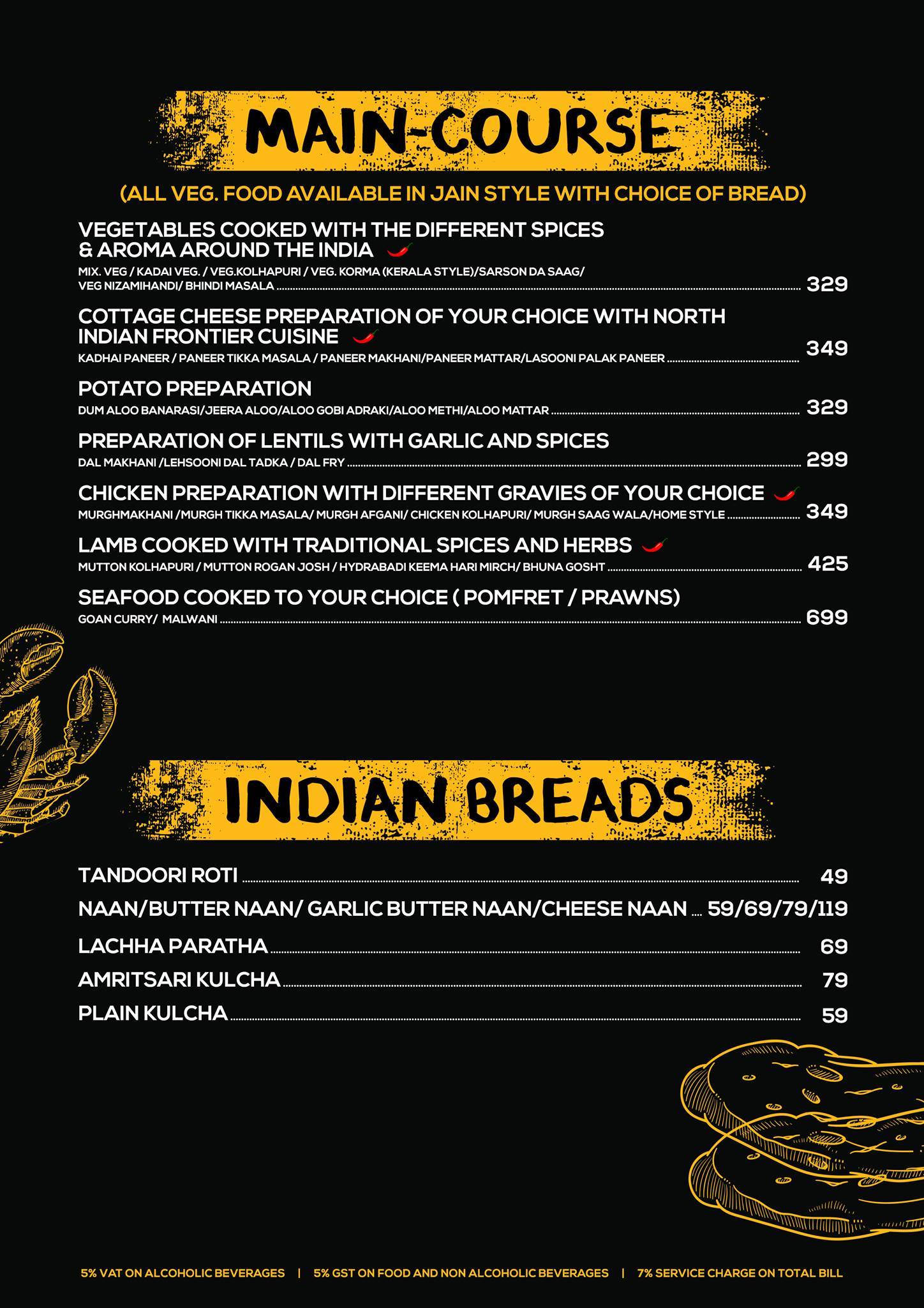 Gold Coins VegX menu