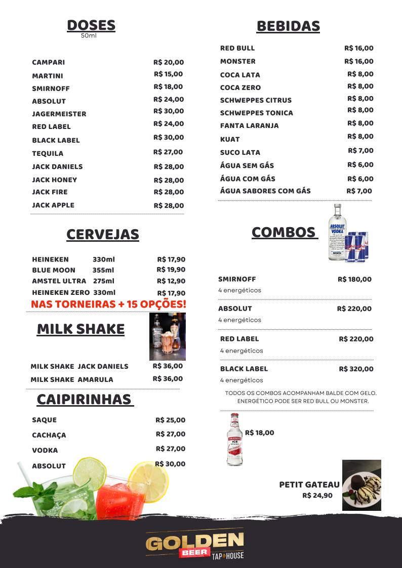 Golden Beer Tap House cardápio