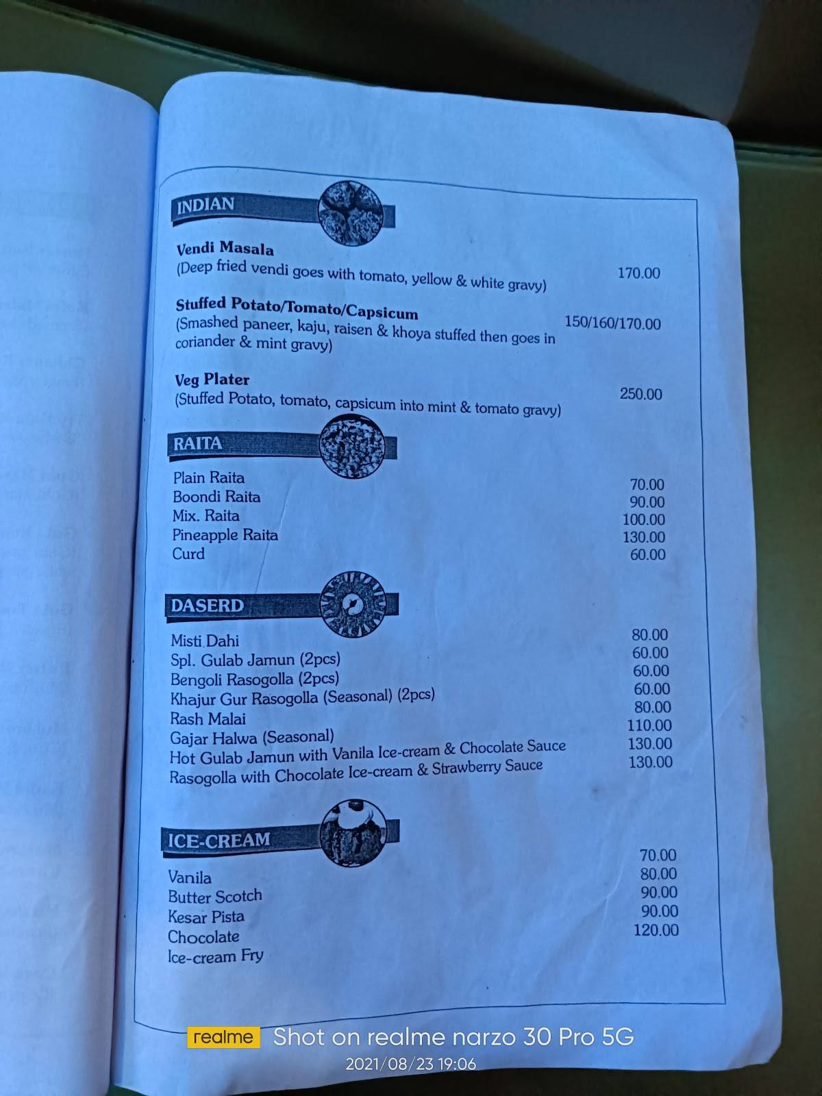 Gour Nitai Mistanna Bhander & Gour Nitai Veg Restaurant menu