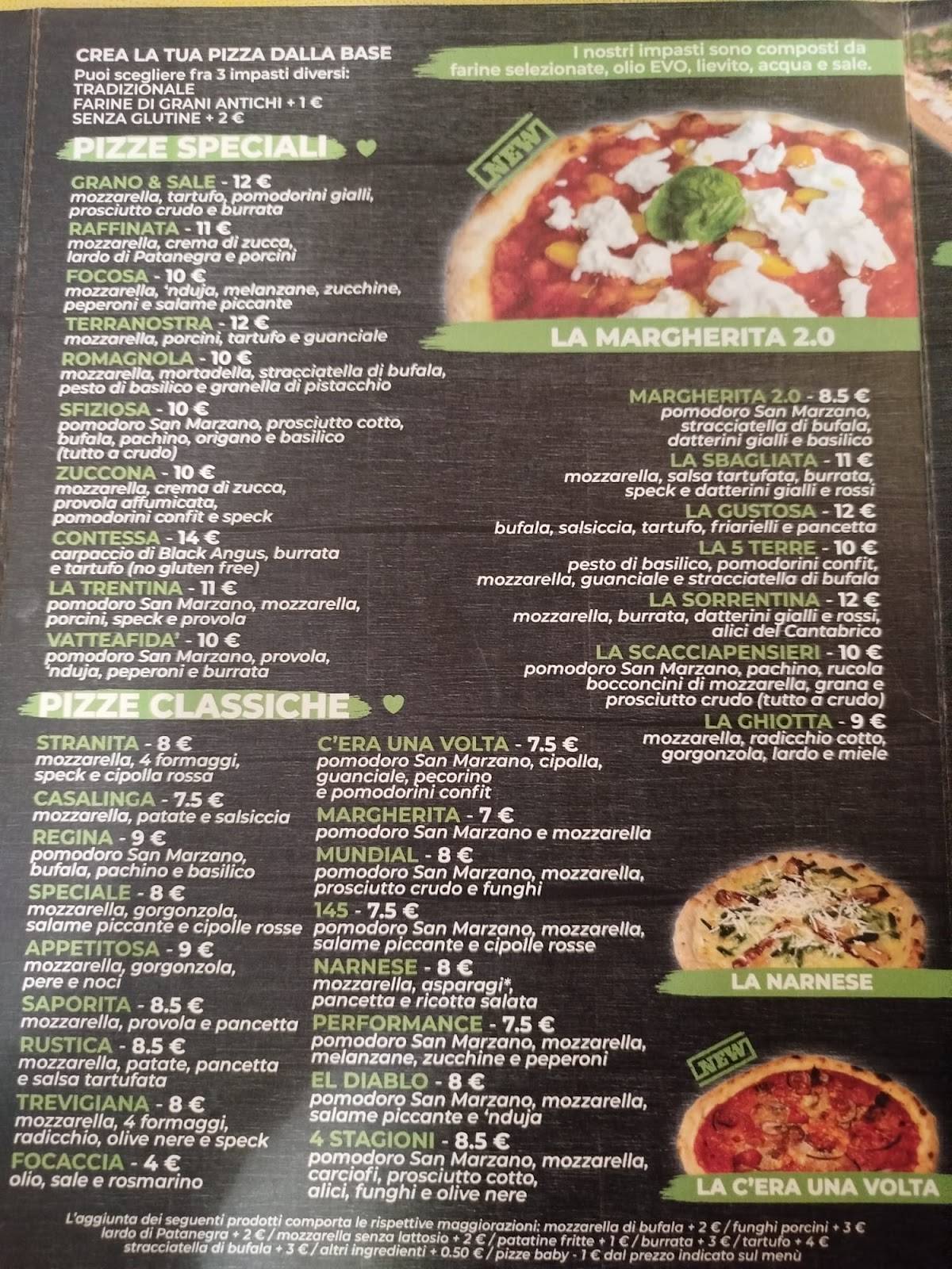 Menu di Grano e Sale 