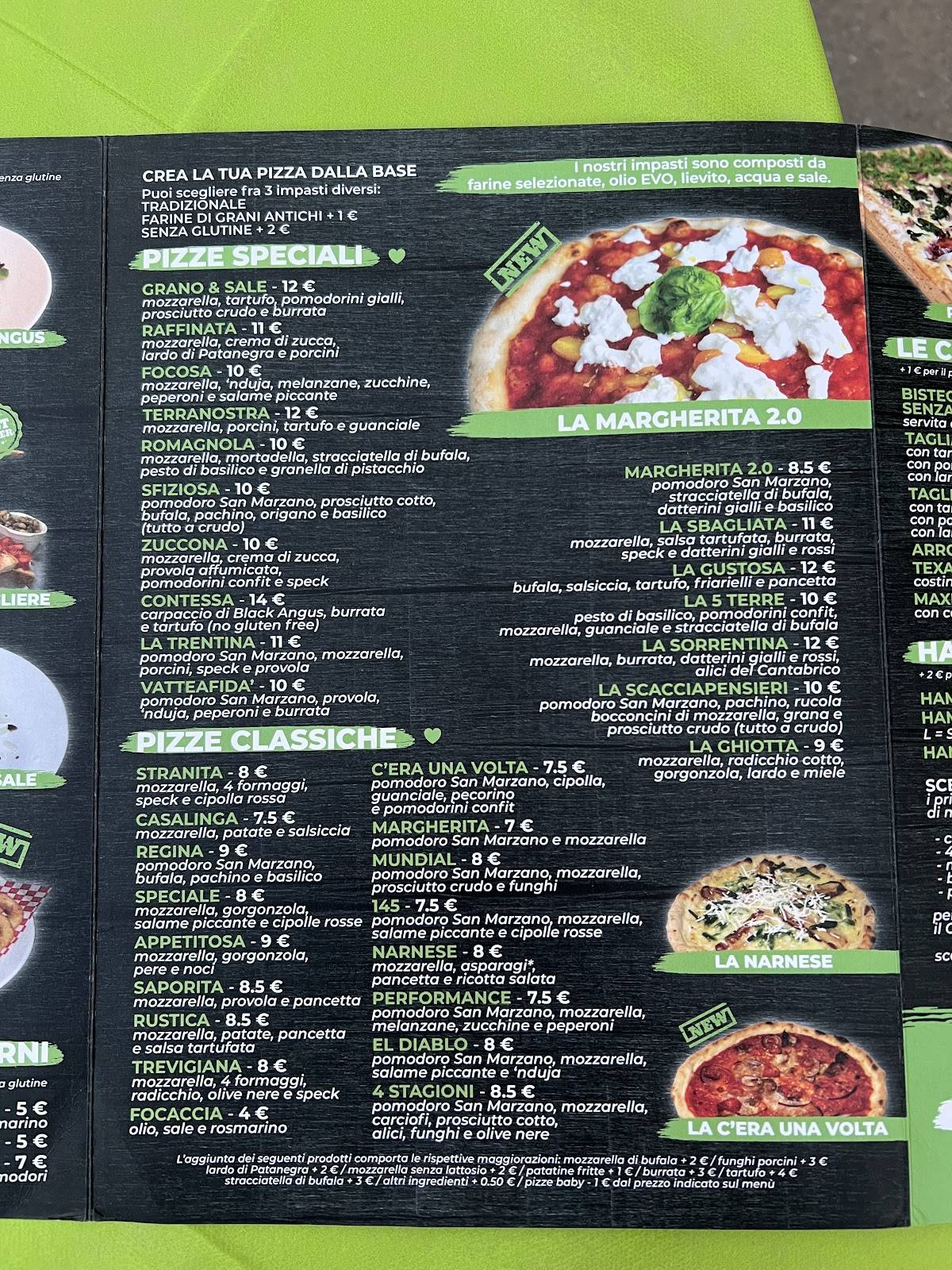 Menu di Grano e Sale 