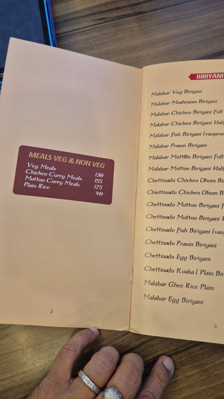 Green Tree Restaurant menu