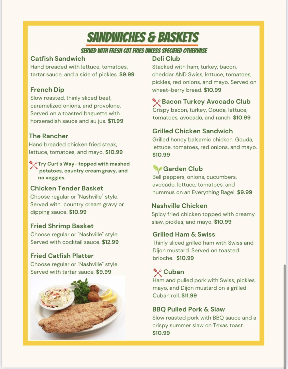 Menu at Grill on the Hill restaurant Oklahoma City