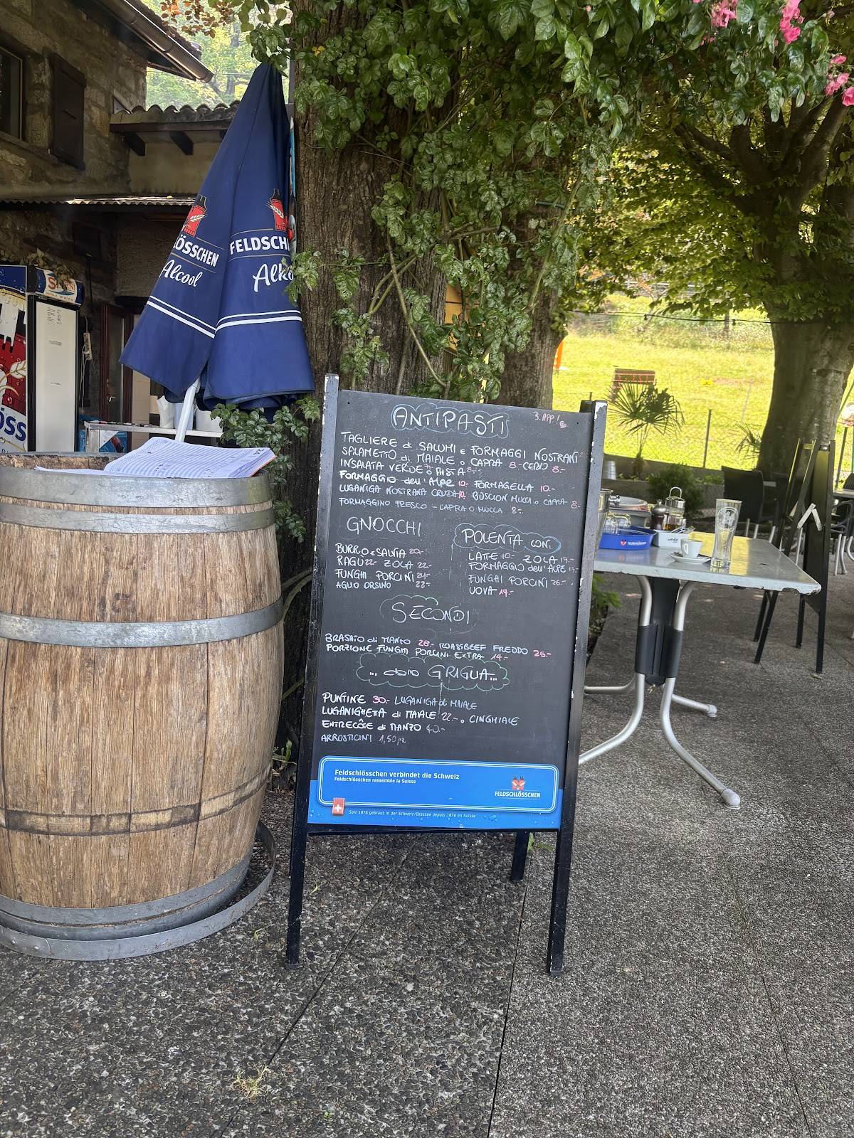 Menu di Grotto Monte Creda 