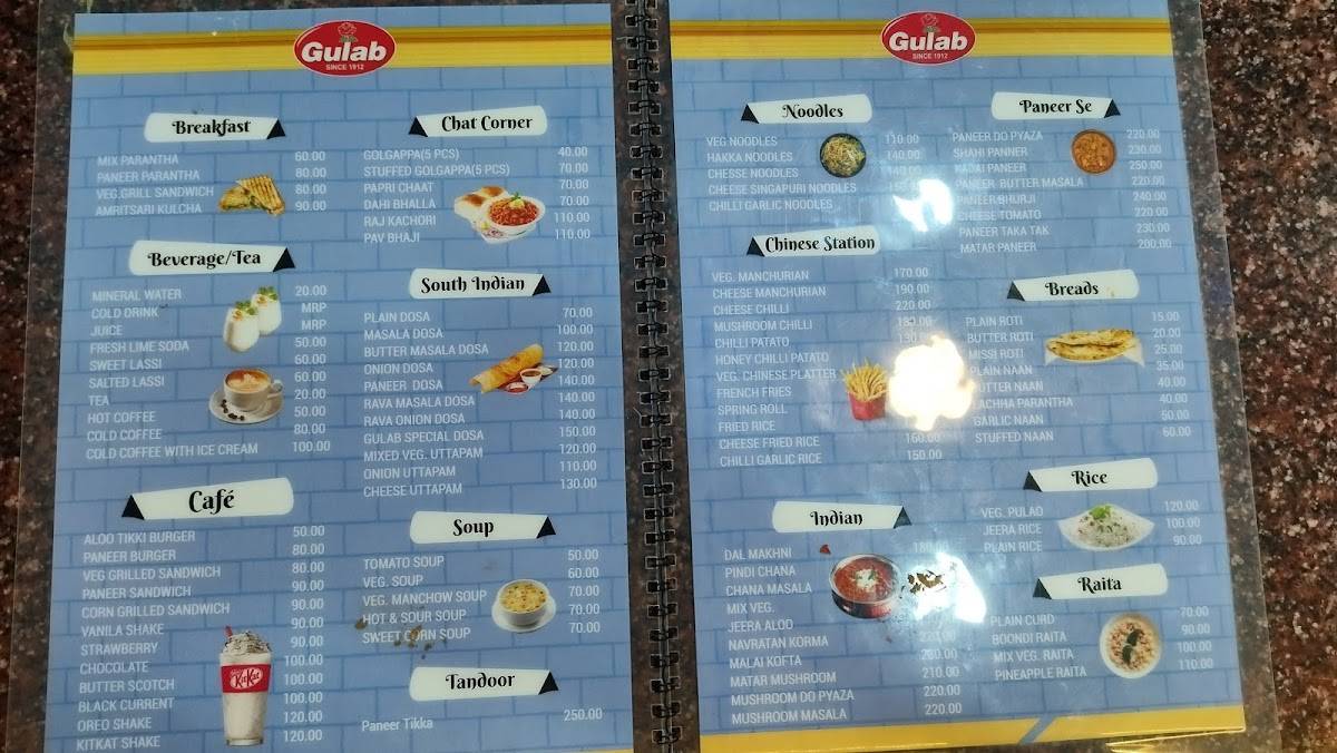 Gulab sweet and Restaurant menu