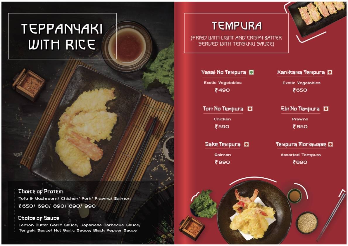 Kogai- Fine Japanese Dining menu