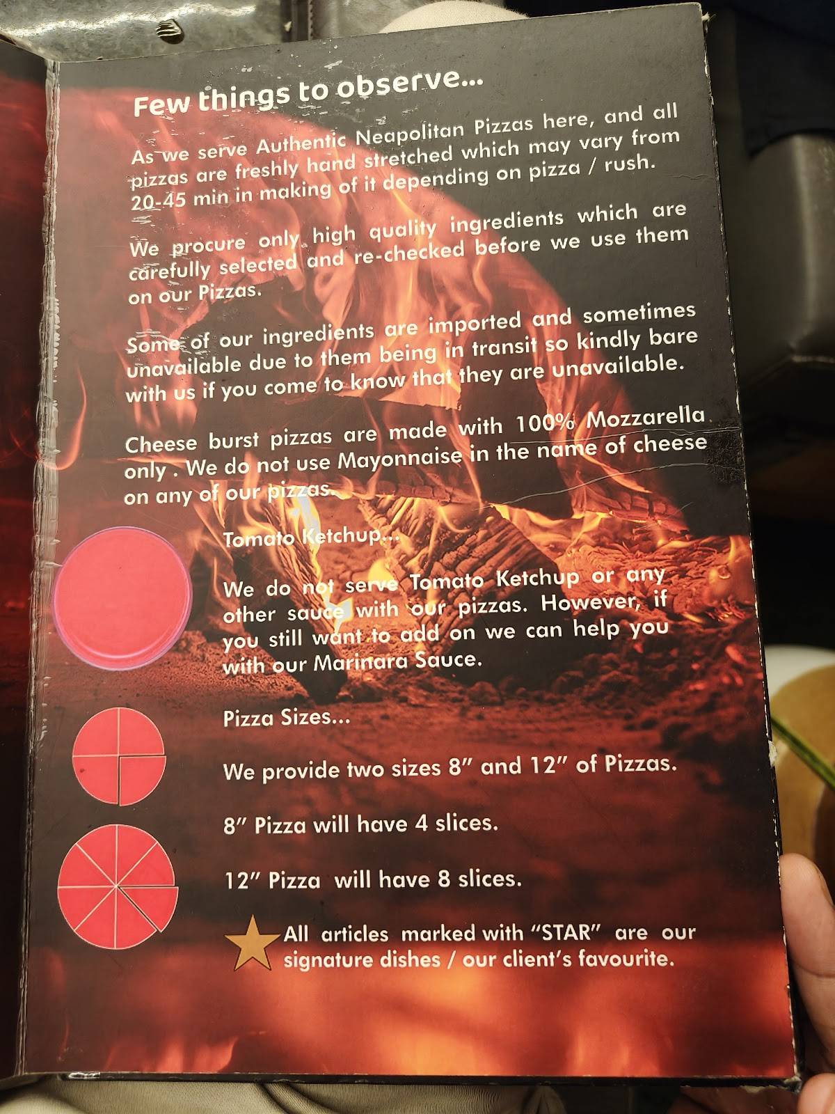 Gusto's Pizzeria menu