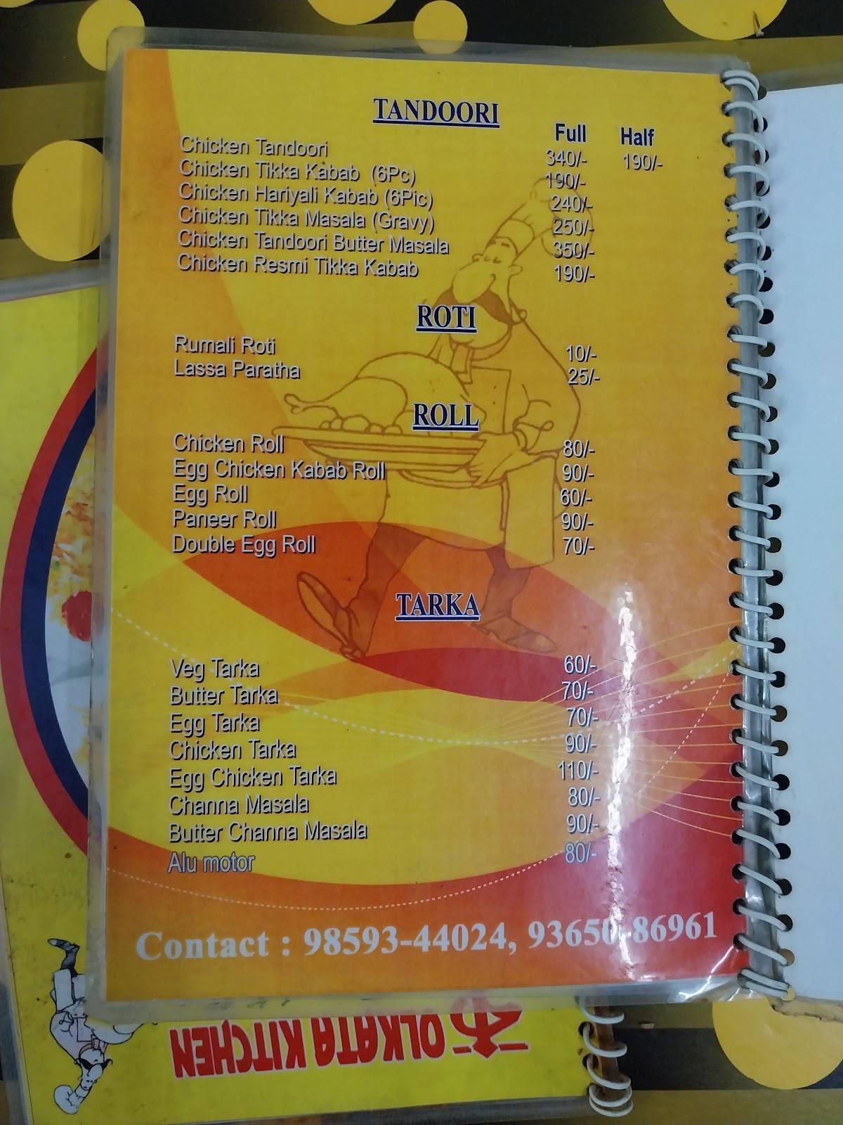 Kolkata Kitchen menu