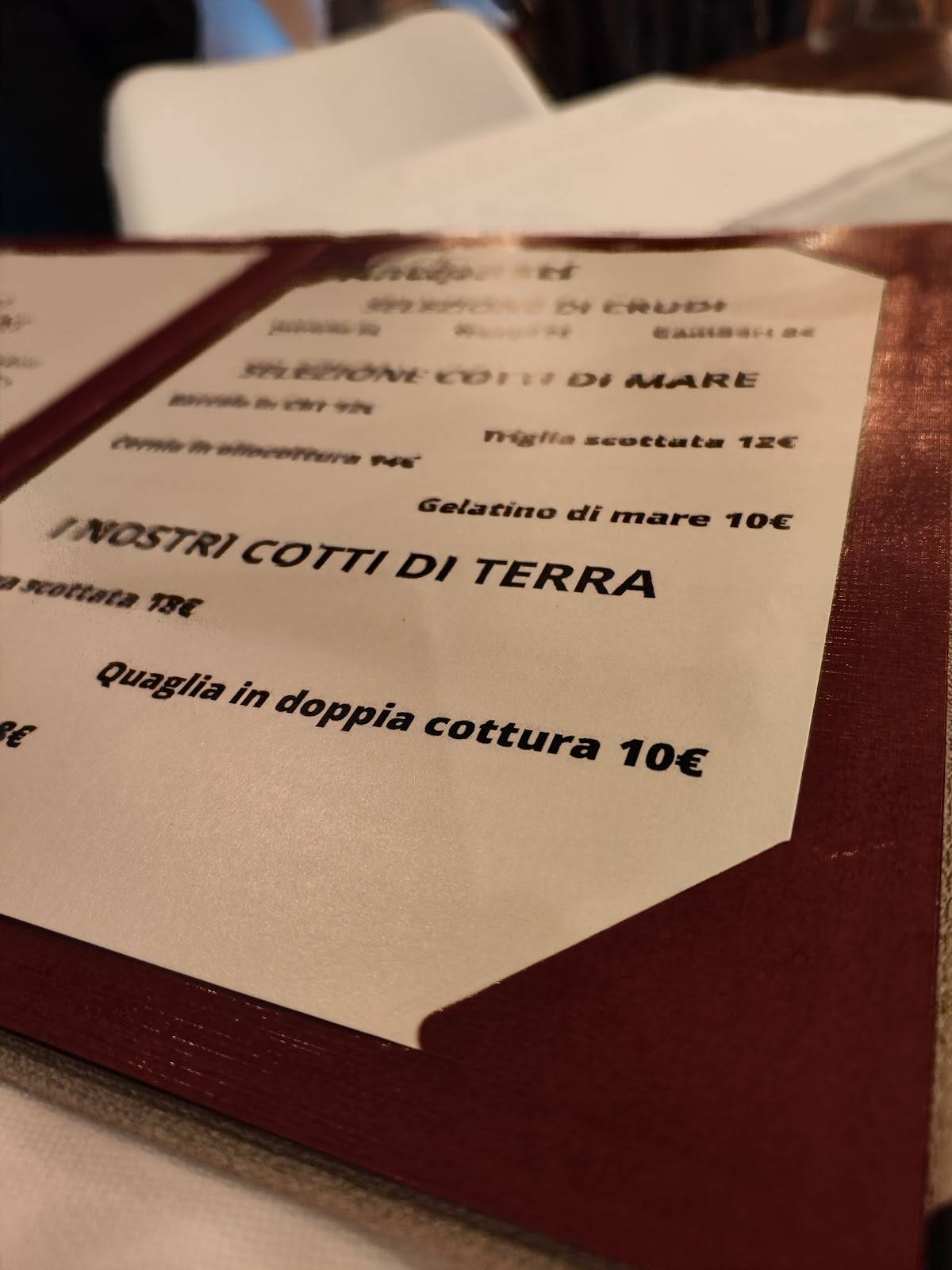 Menu di H2O - Ristorante e Vineria 