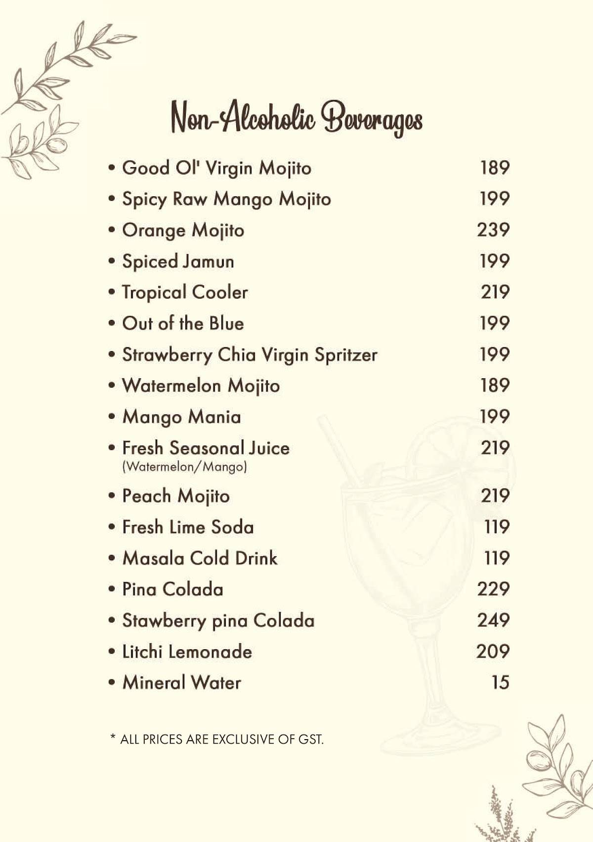 HYGGE menu