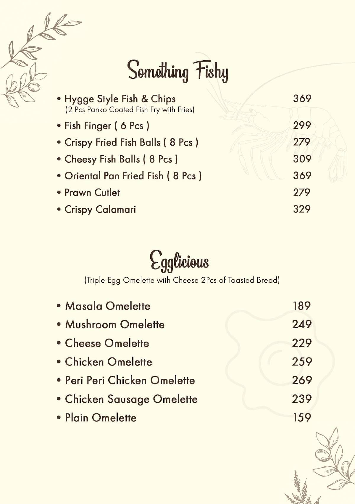 HYGGE menu