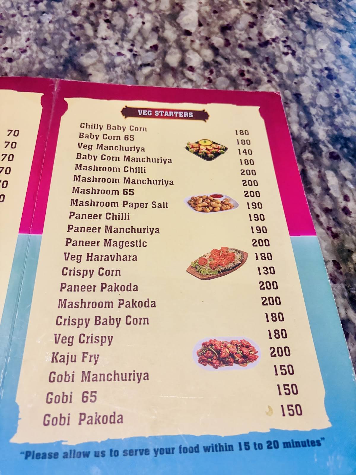 Habibi Drive Inn Restaurant menu