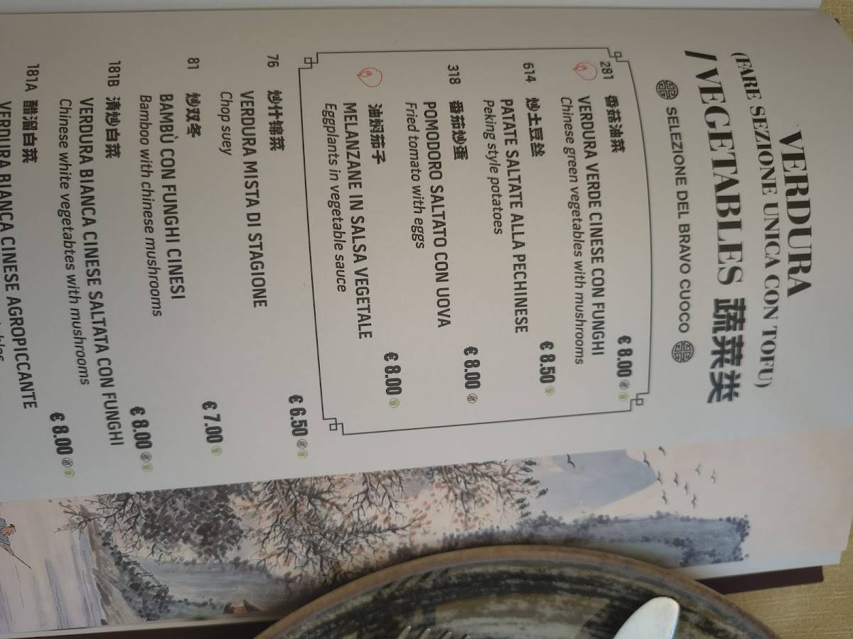Menu di Hang Zhou da Sonia 