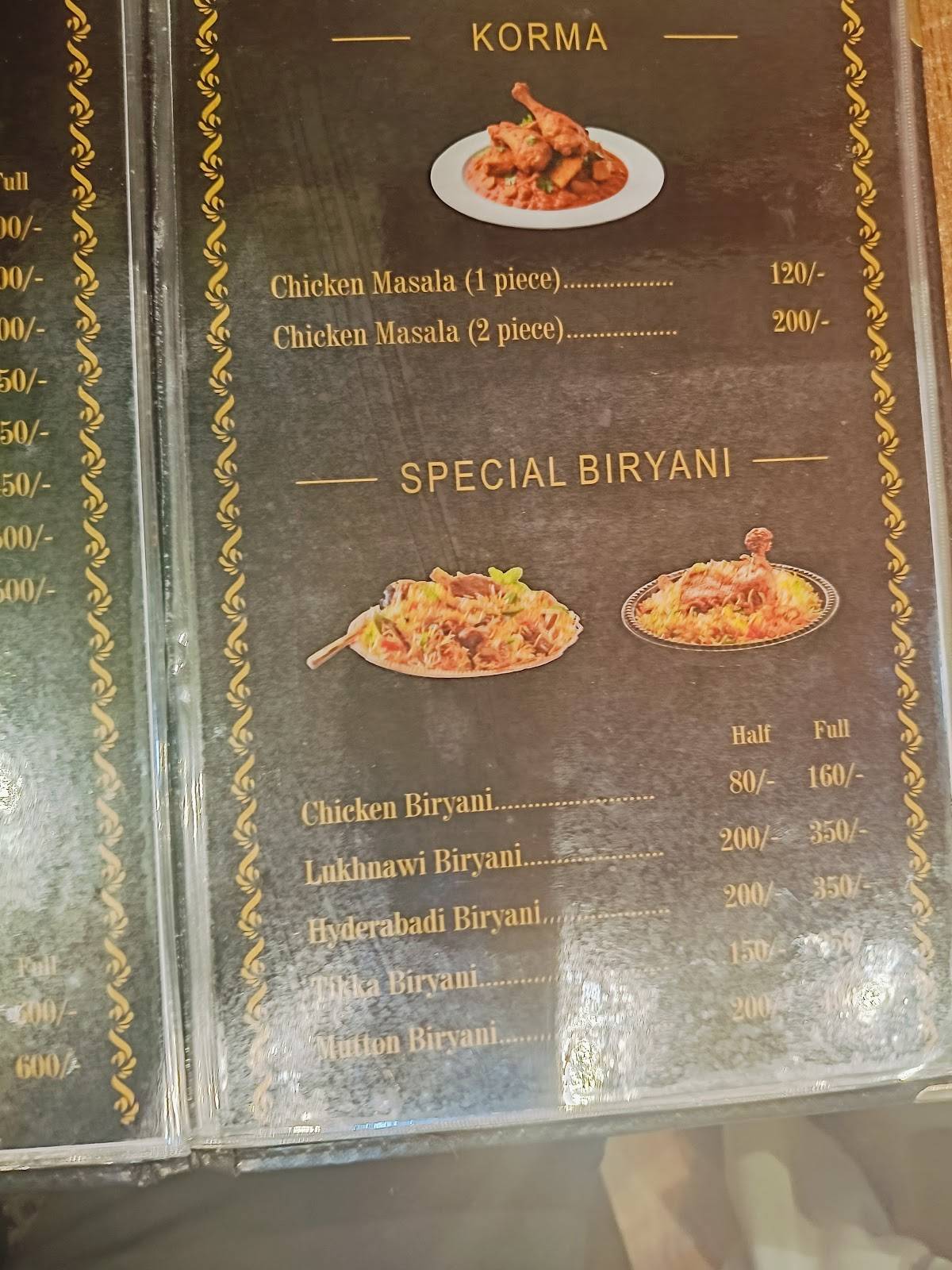 Hatims Kitchen Kabab & Biryani Corner menu