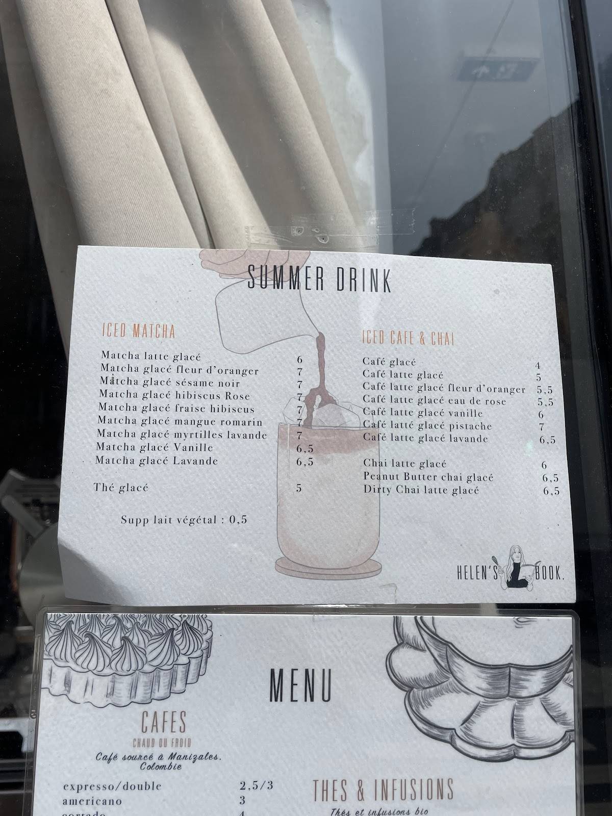 Menu de Helen's Book