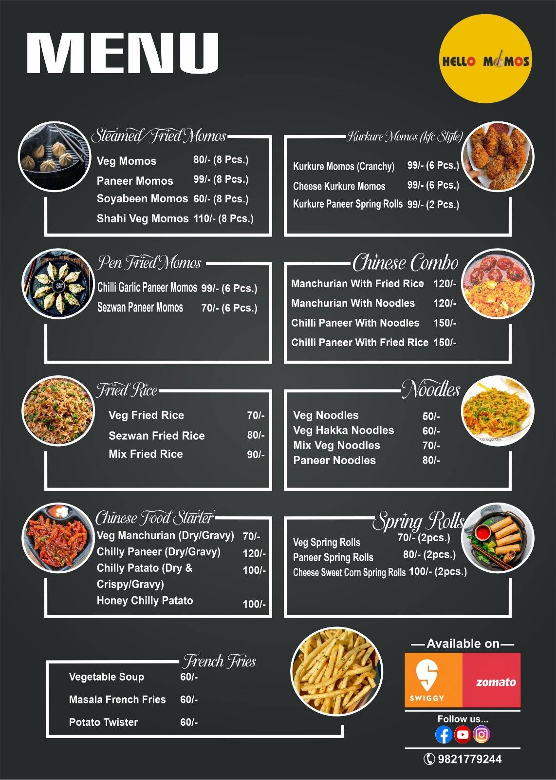 Hello Momos menu