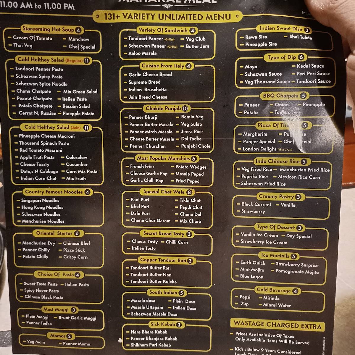 Menu at Heydeli Pizza, Indore