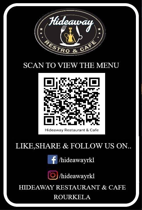 Hideaway Restaurant & Cafe ,Rourkela menu