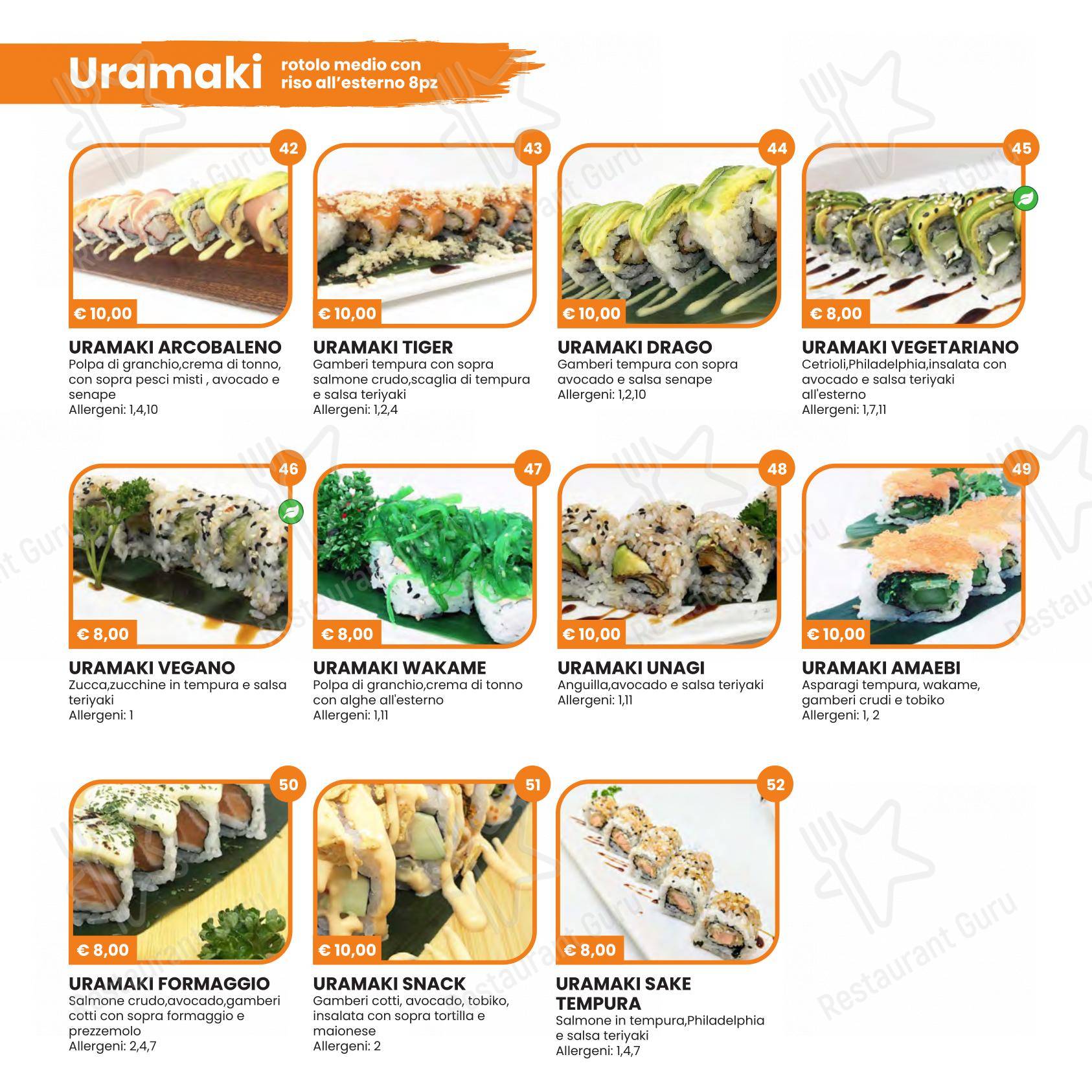 Menu di Hikari Sushi - 菜单