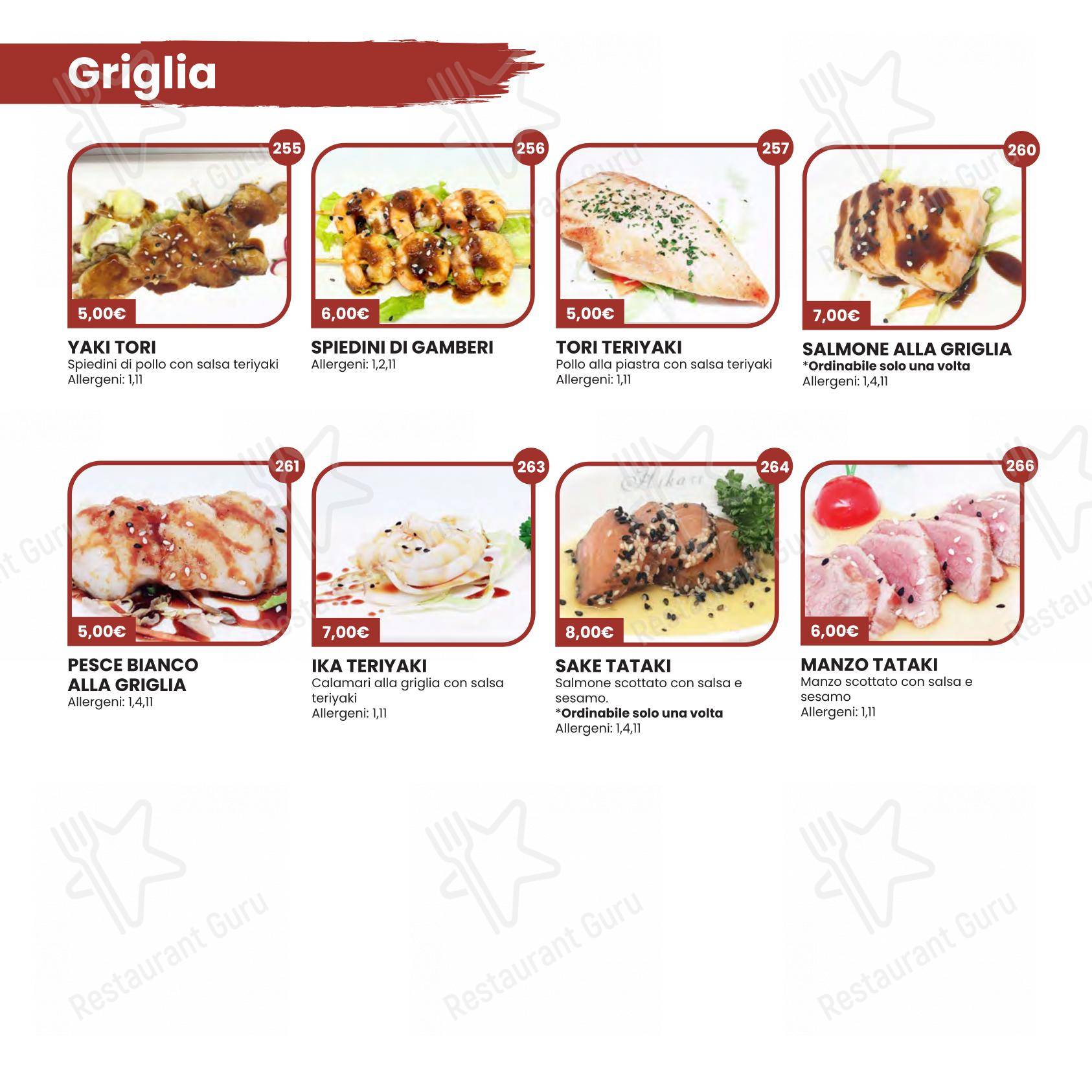 Hikari Sushi in Brescia - Menu