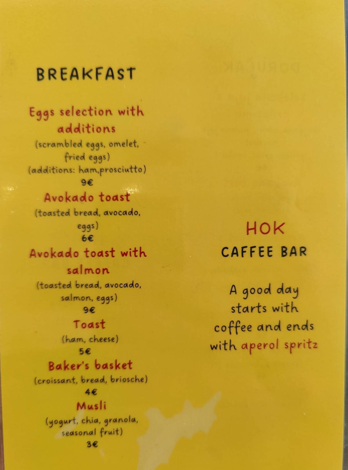 Menu di Hok bar 