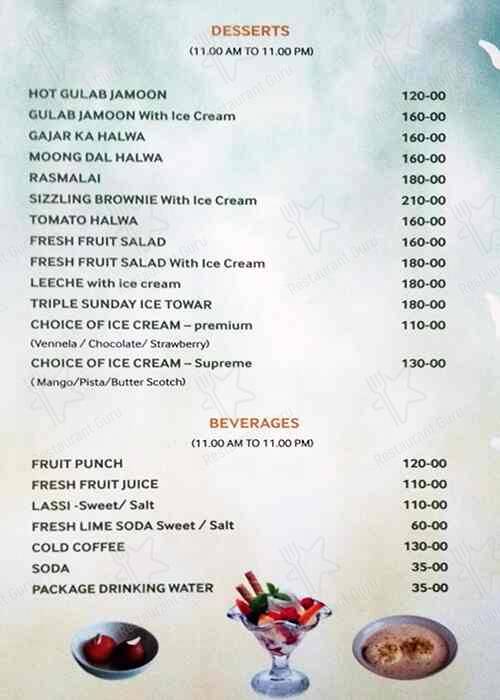 Hotel KASS menu