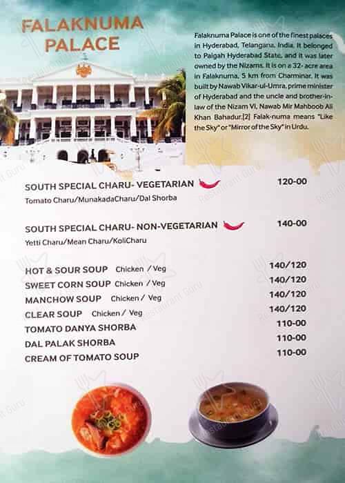 Hotel KASS menu
