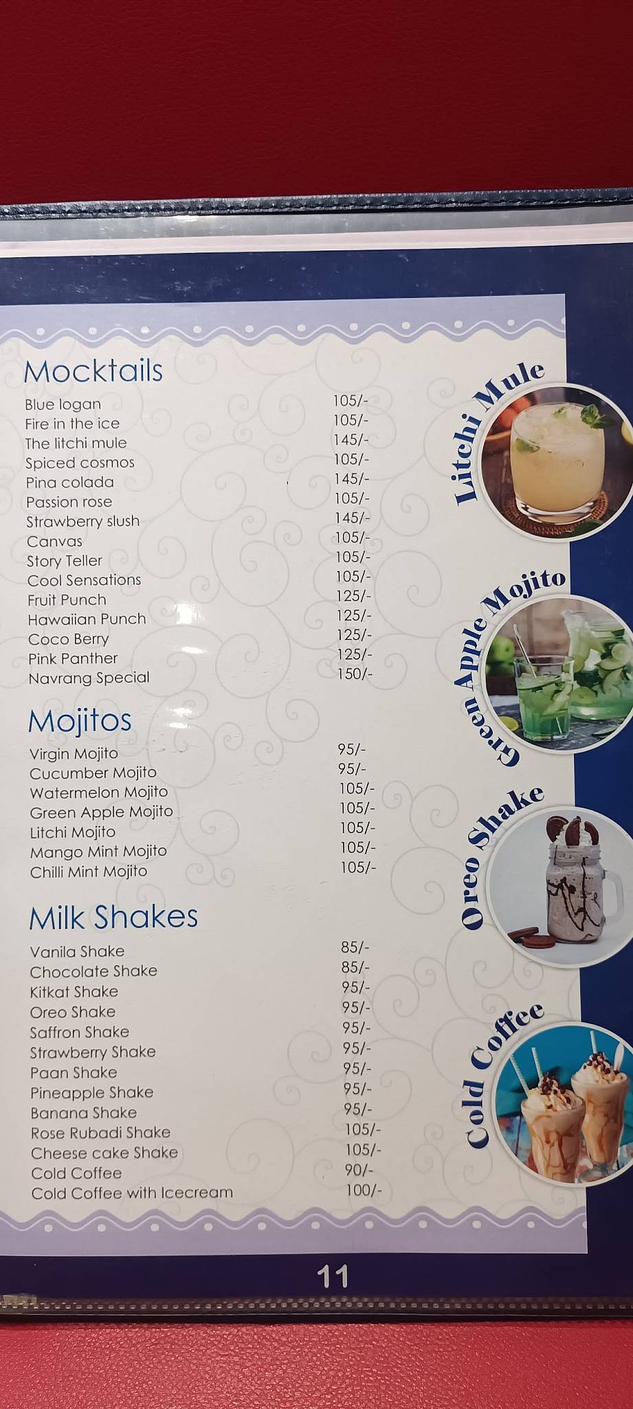 Hotel Navrang Bar & Family Restaurant menu