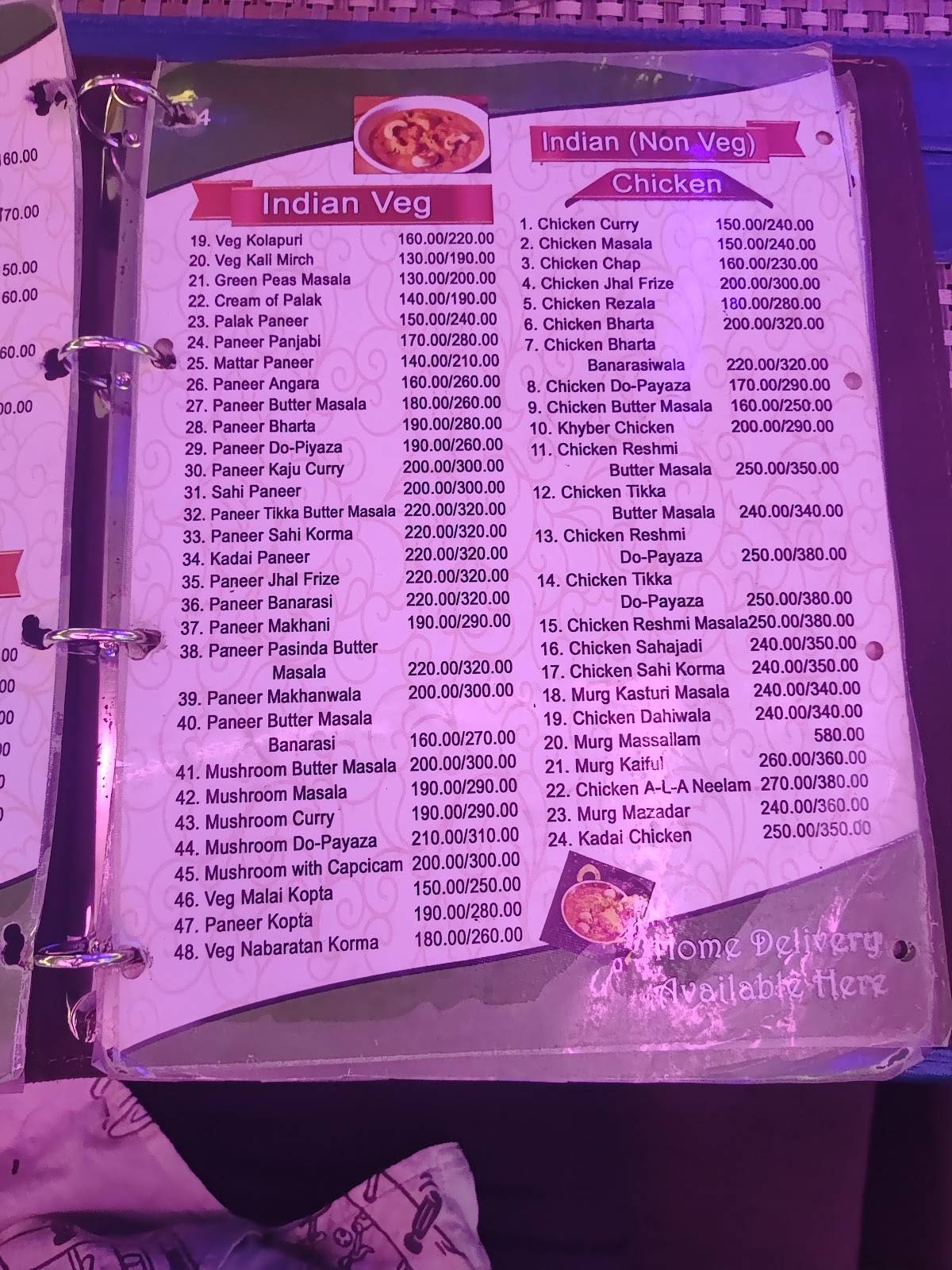Hotel Neelam Burdwan menu
