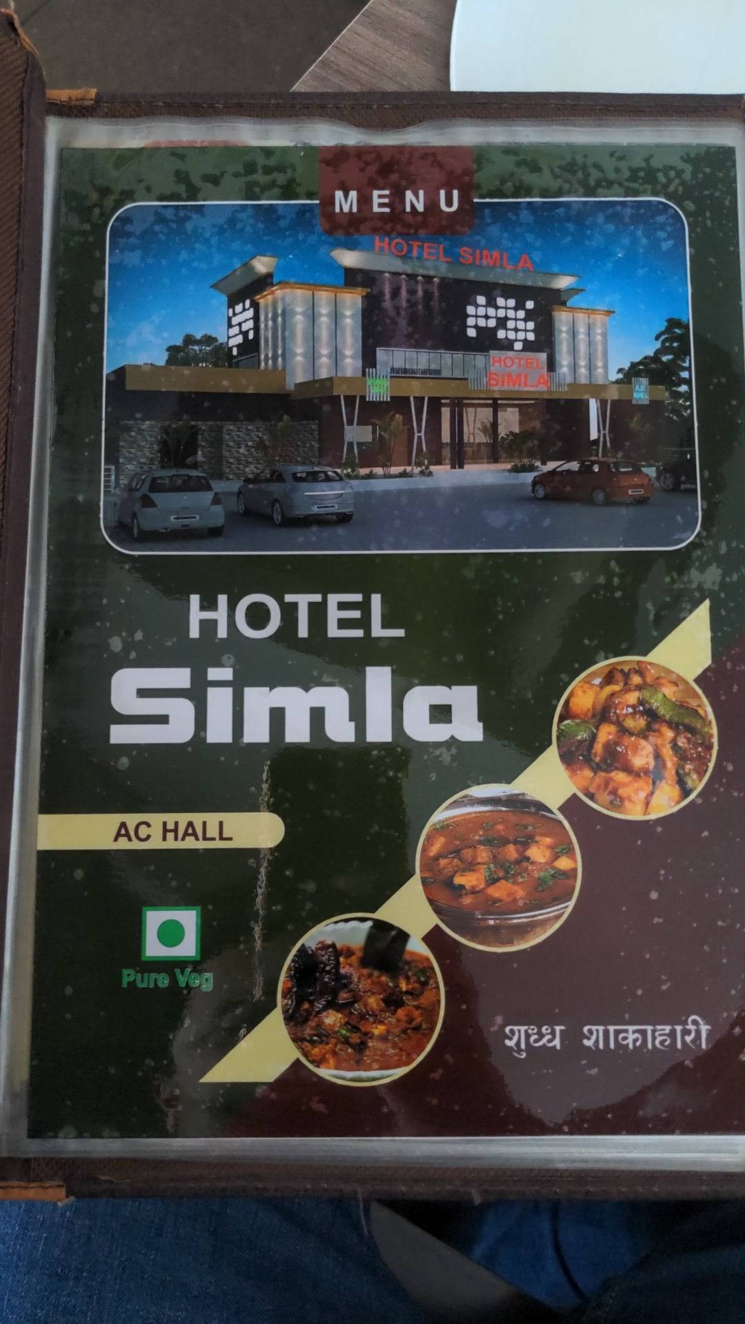 Hotel Simla menu