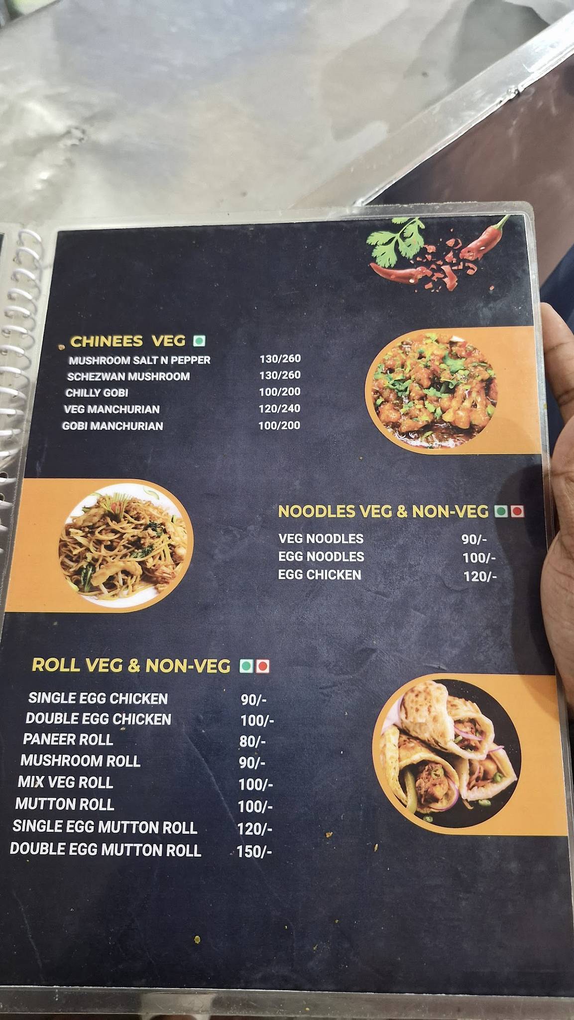 Hotel maa santoshi menu