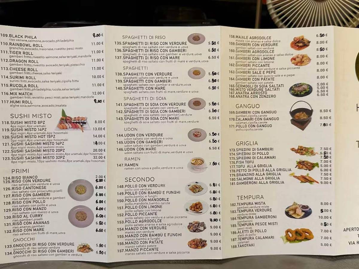 Menu di Humi Sushi 